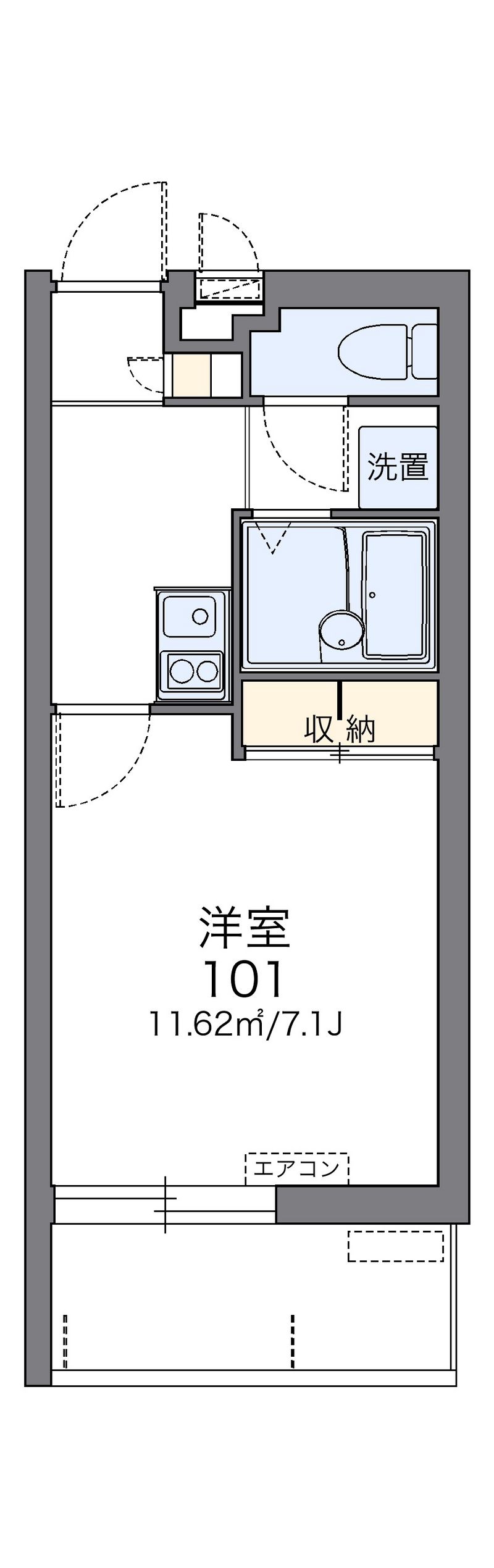 レオパレスエスポワール　天久 間取図