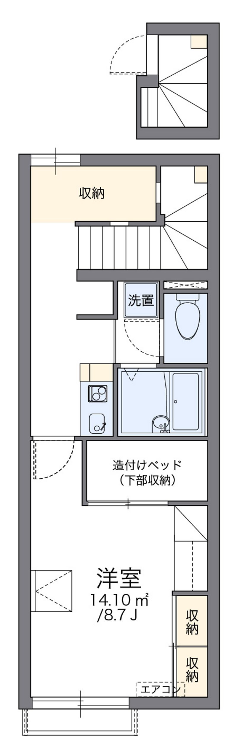 レオパレスウィステリアα 間取図