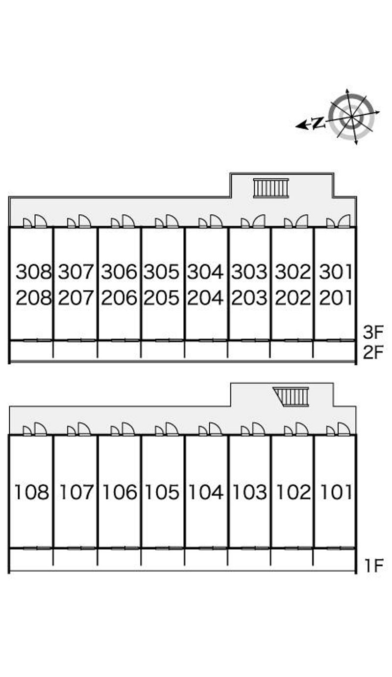 レオパレスプレミール中浦和Ⅱ 間取配置図