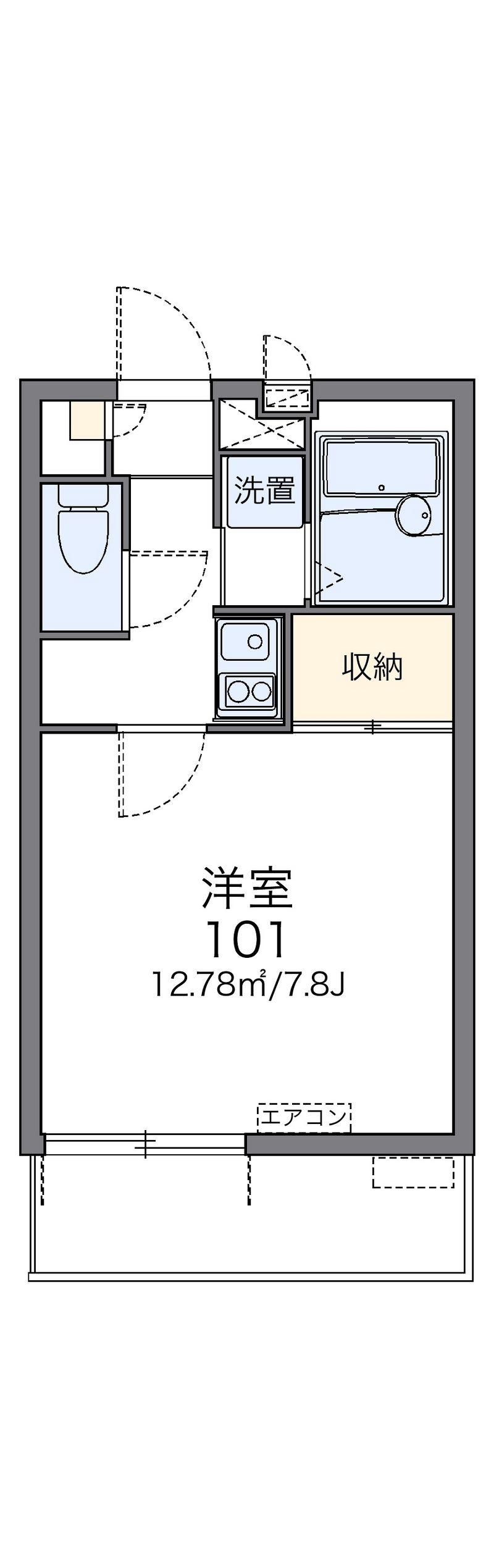 レオパレス森真 間取図