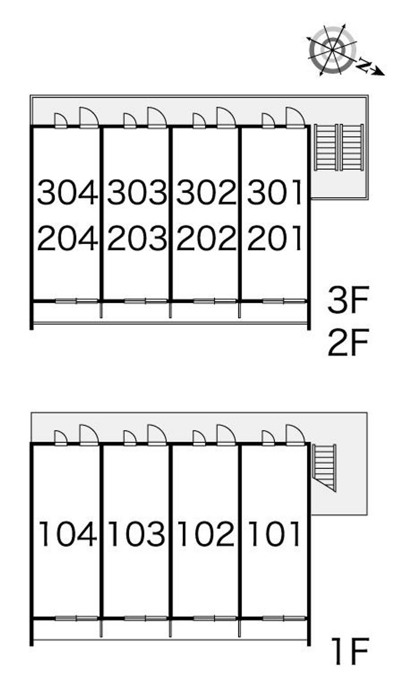 レオパレスセントコージア第３ 間取り配置図