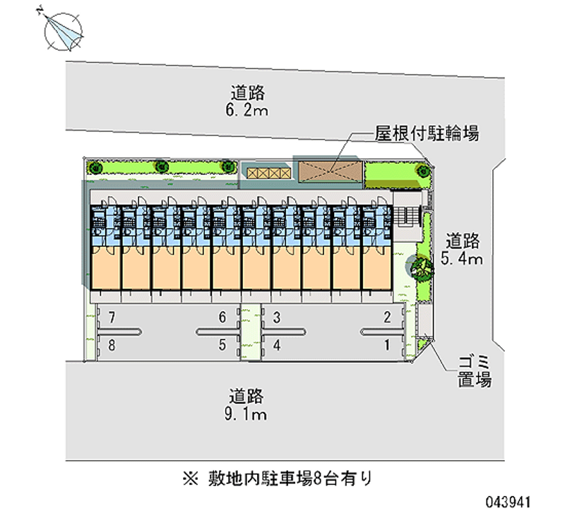 レオパレスアビタシオンⅡ 月極駐車場