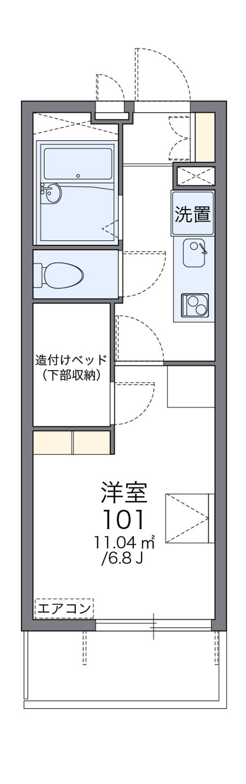 レオパレスＦｕｋａｓｉｏｎ五香 間取図