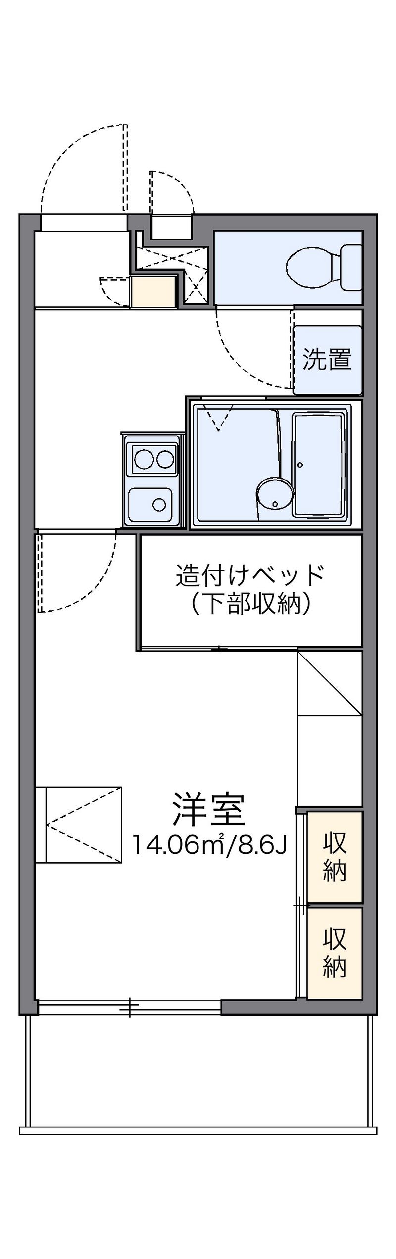 レオパレス辻薬師 間取図