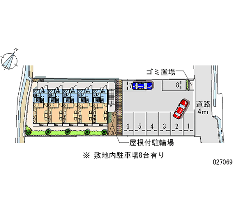 レオパレスフランジュール若宮 月極駐車場