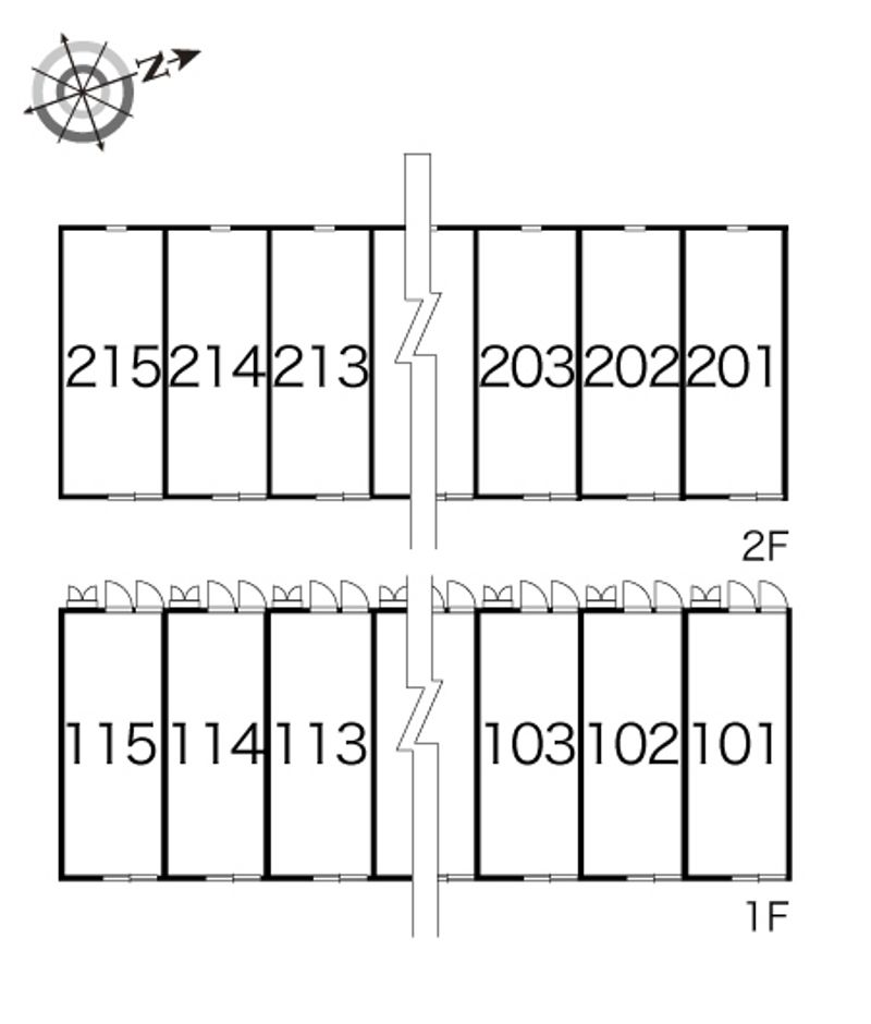 レオパレスＦＯＲＥＳＴ 間取配置図