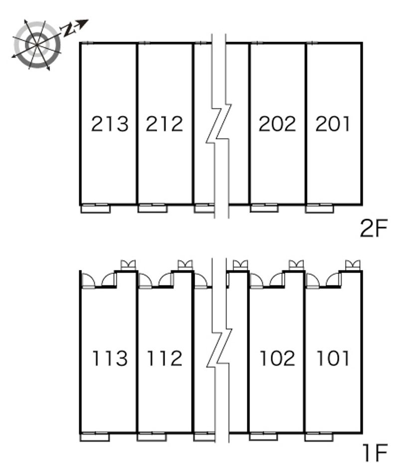 レオパレスハーモニーくまの 間取配置図