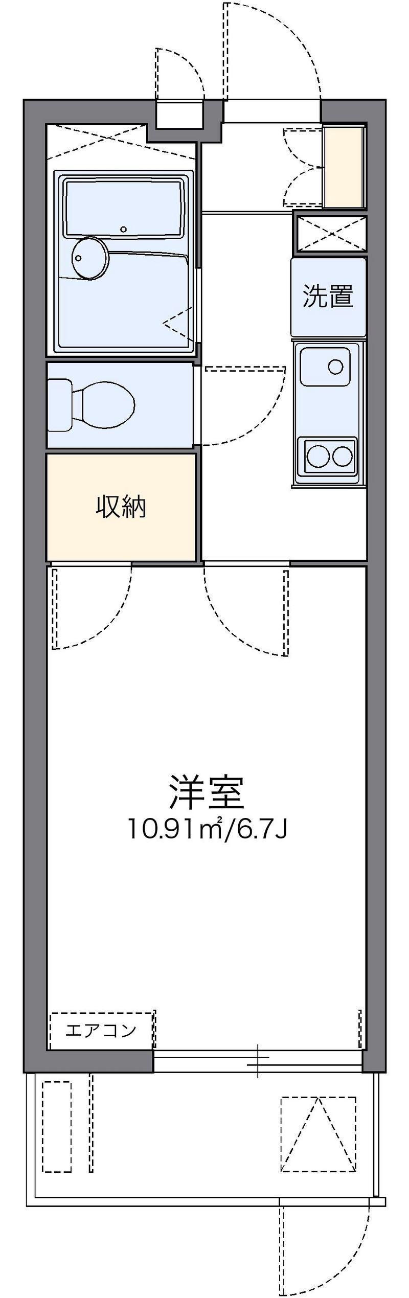 レオパレスコモディタ 間取図