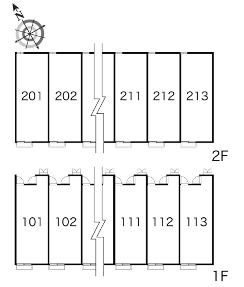 レオパレスエレガンテ大和 間取配置図