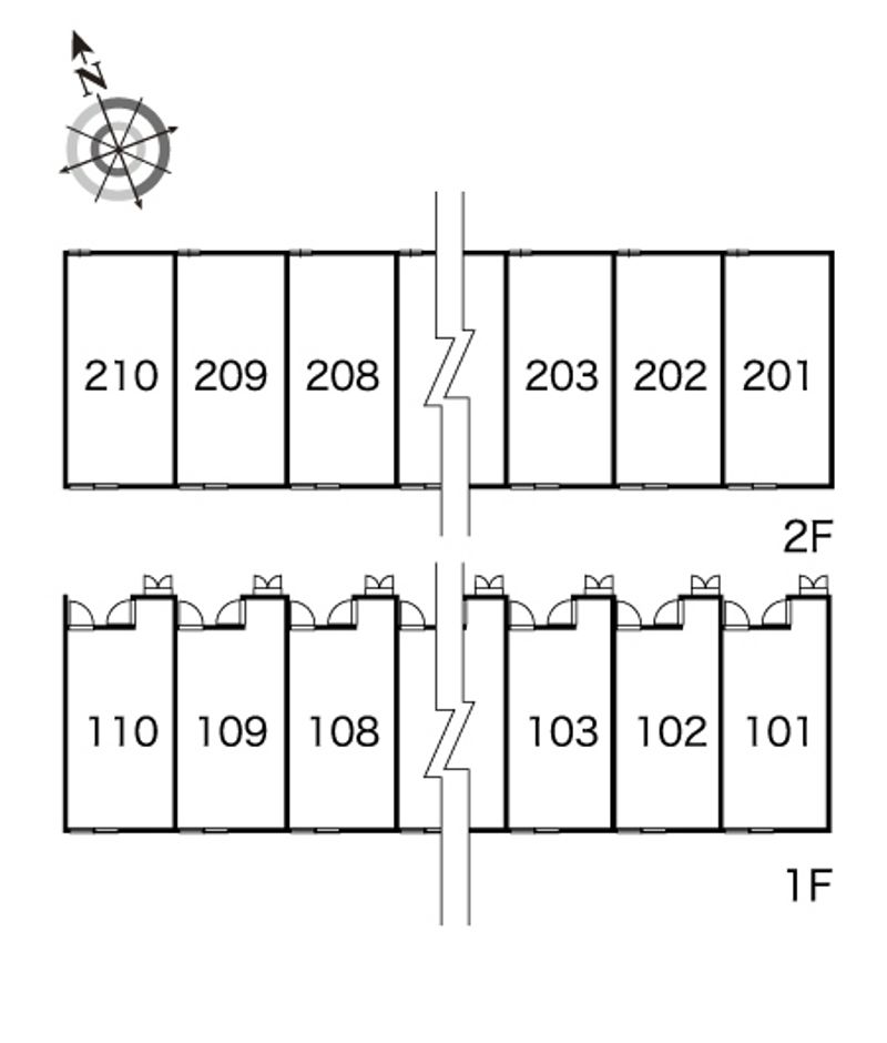 レオパレスシャールポンド　Ｃ 間取配置図