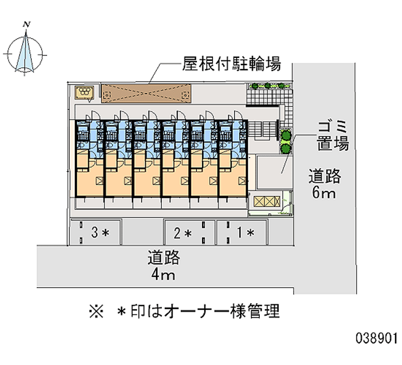 レオパレスエメラルドグリーン 区画図