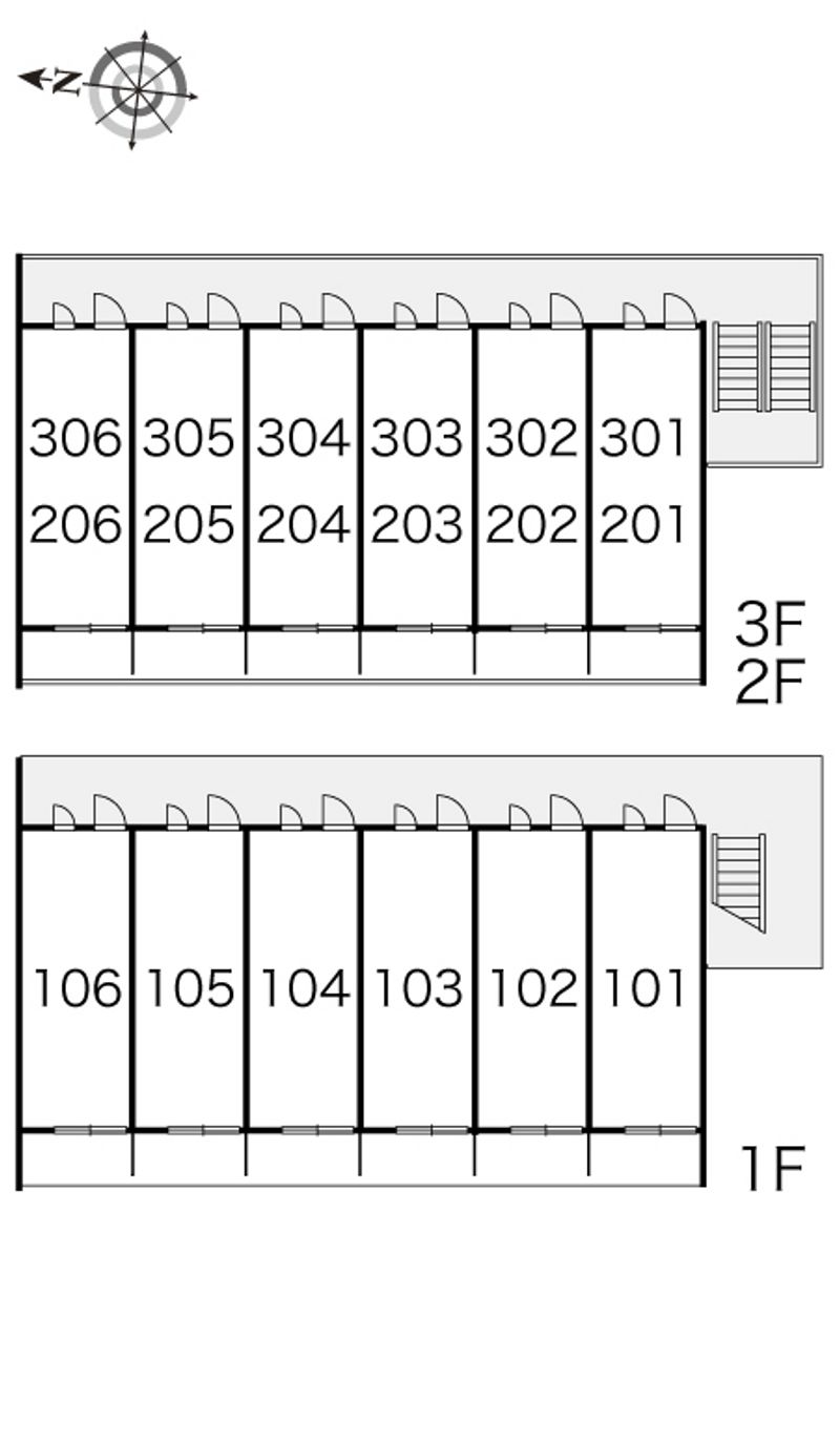 レオパレスＭ２ 間取配置図