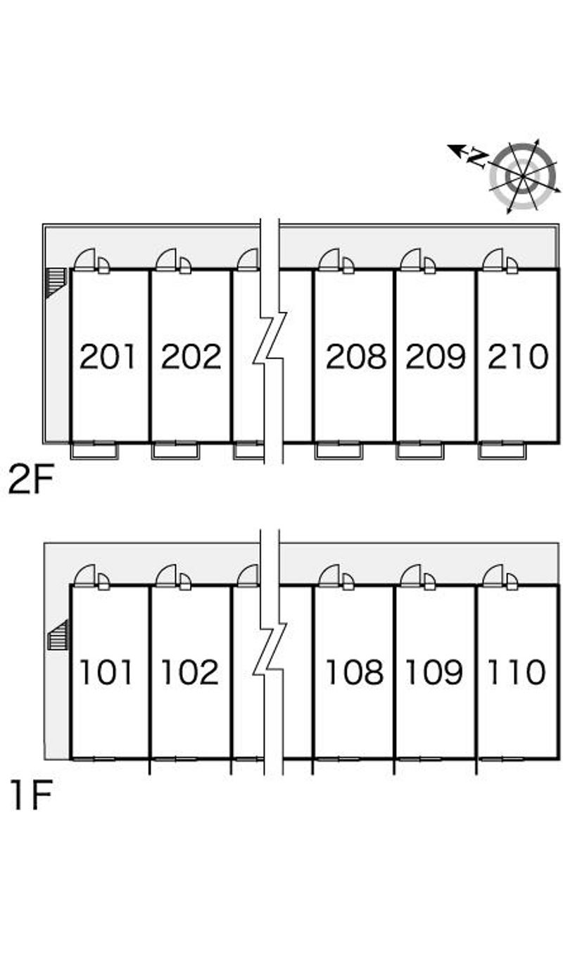 レオパレスコテナン阿見中央 間取配置図