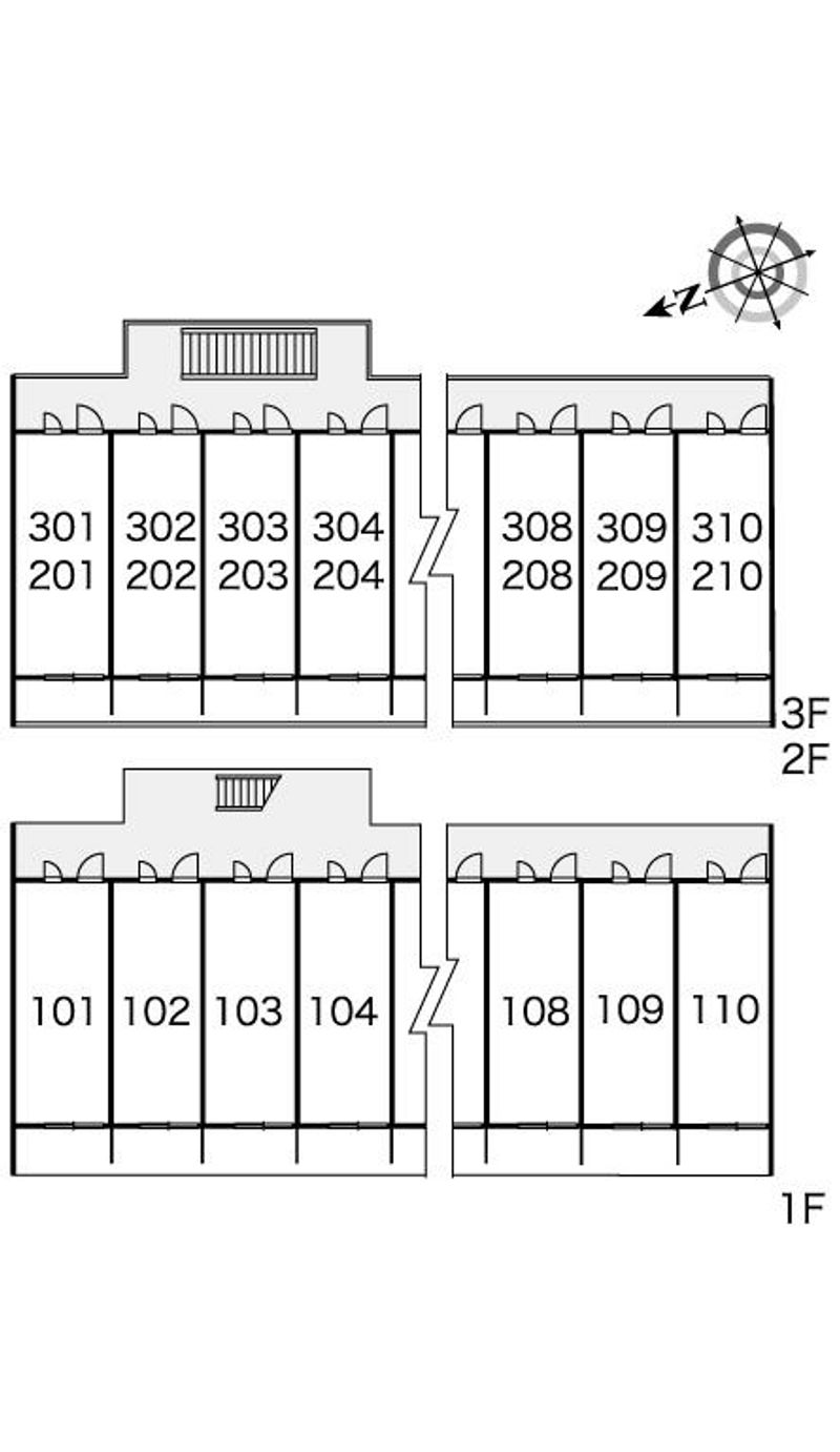 レオパレスパルフェ野口 間取配置図