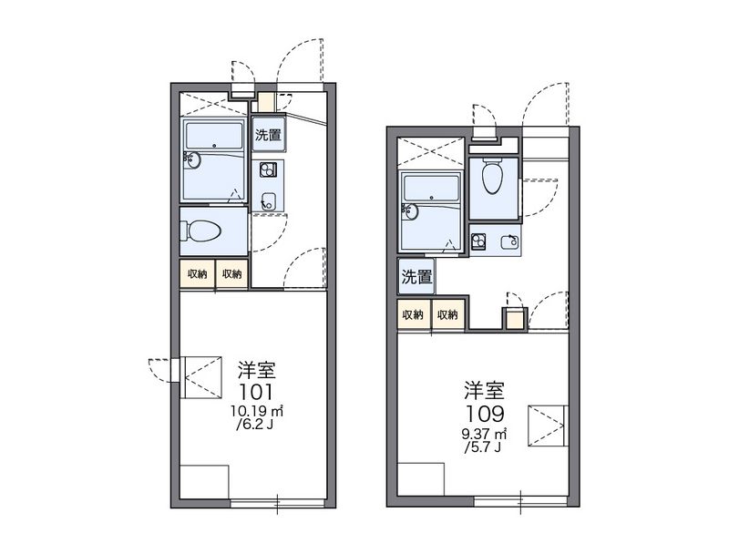 レオパレスこうべ　御蔵 間取図