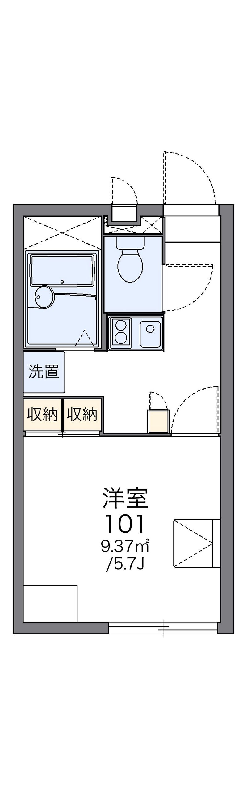 レオパレスアルカンシエル壱番館 間取図