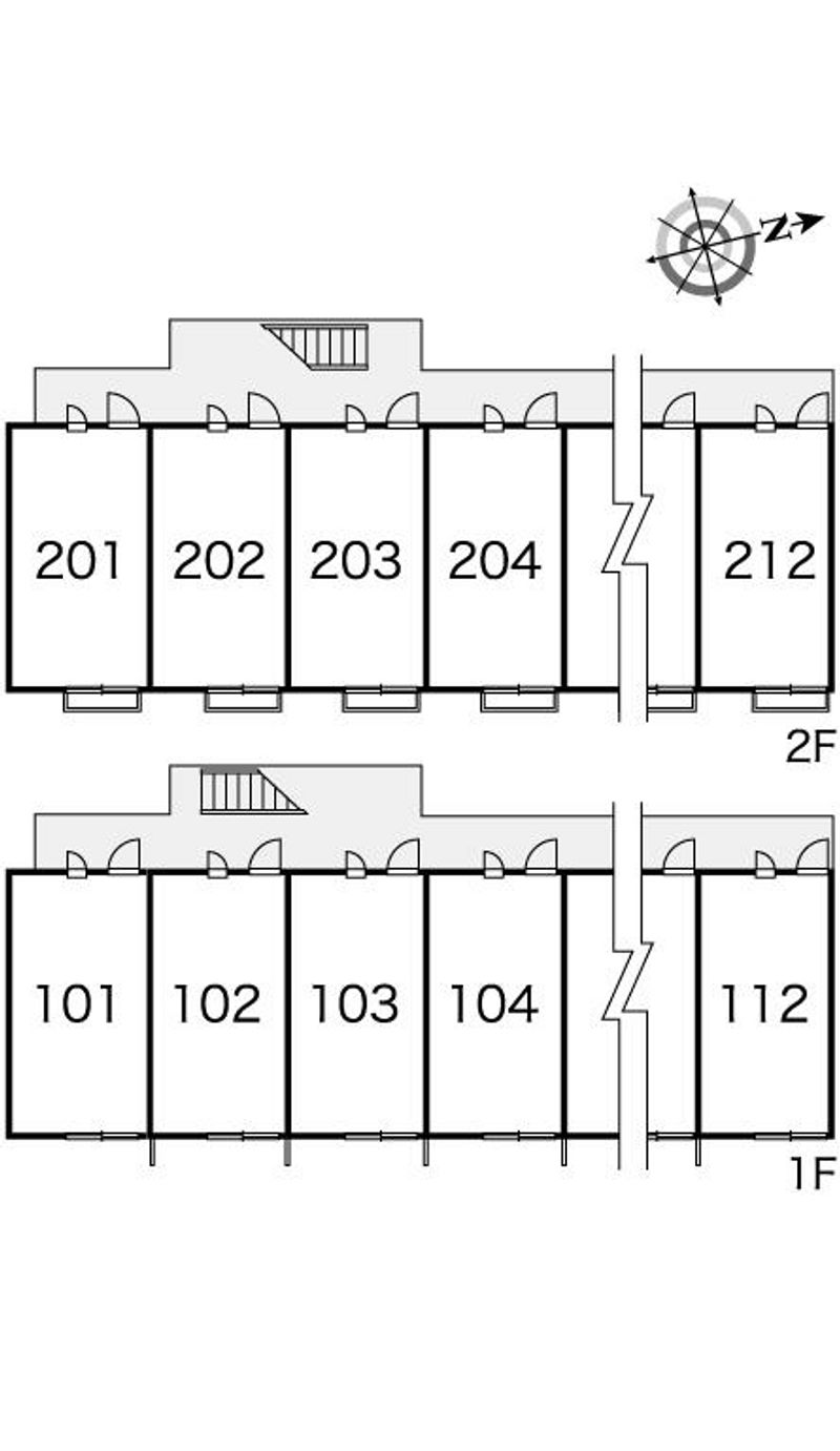 レオパレス亀山南 間取配置図