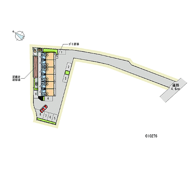 レオパレスクレスト 月極駐車場