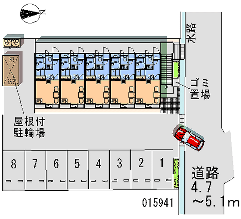 レオパレス花水木 月極駐車場