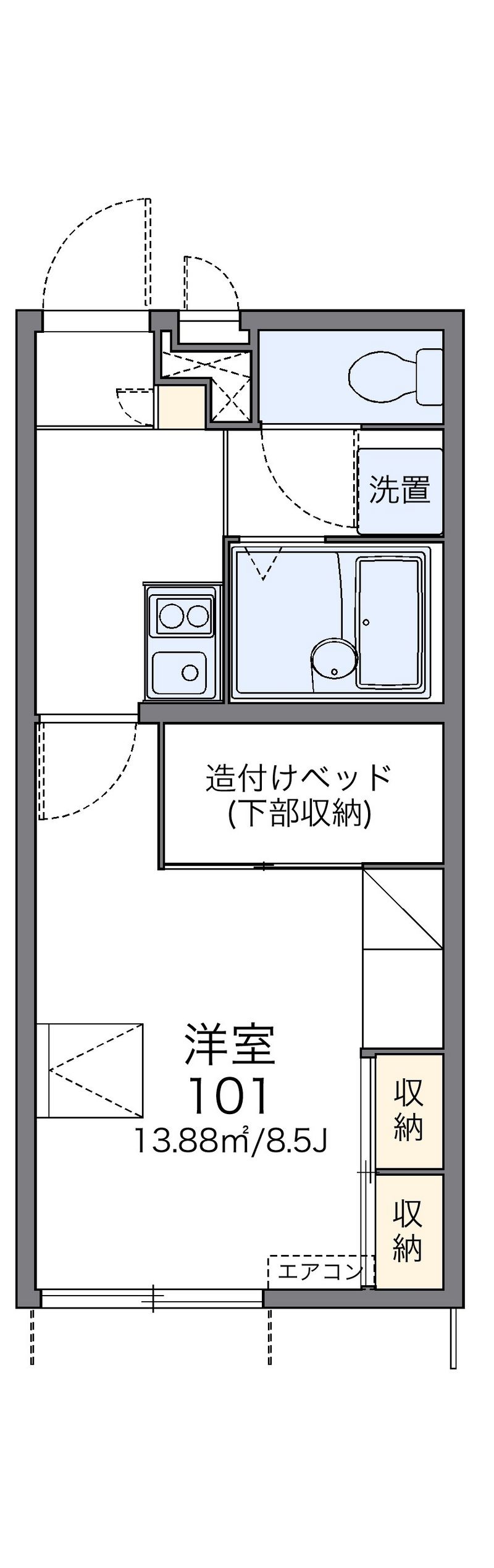 レオパレス蔵漆倶館 間取図