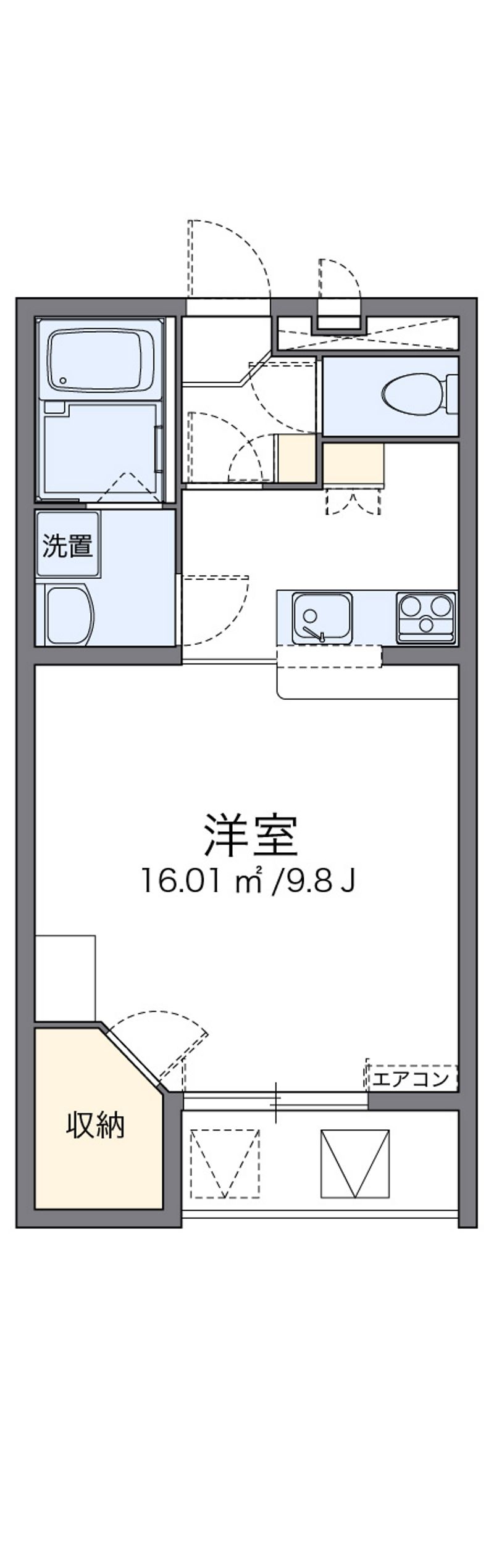 レオパレスボヌールパレ 間取図