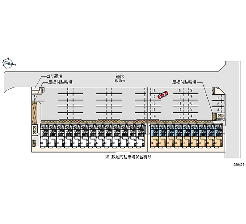 レオパレスアミルⅡ 月極駐車場