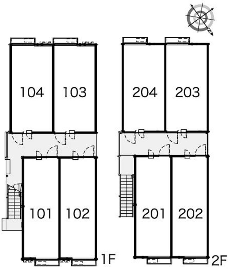 レオパレスボレロ 間取配置図