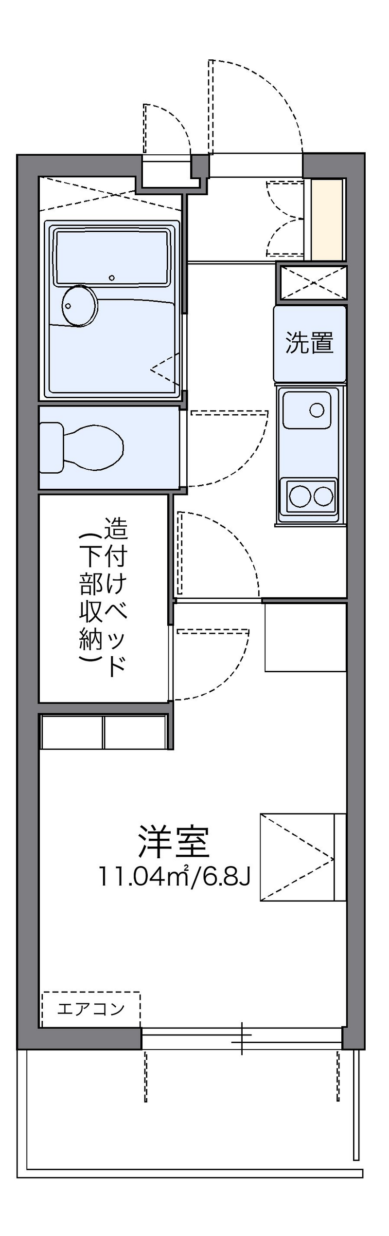 レオパレスアイリス 間取図