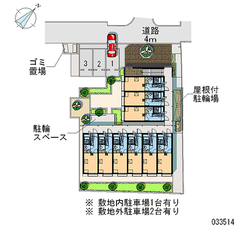レオパレス松が岡ハイツⅡ 区画図
