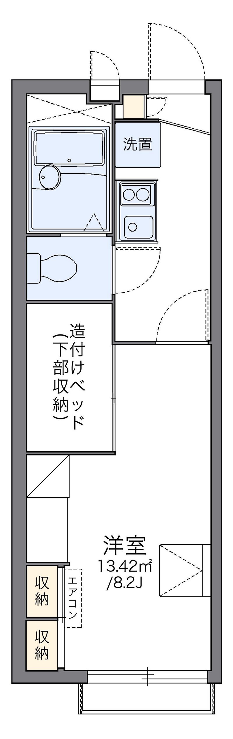 レオパレス津田山手 間取図