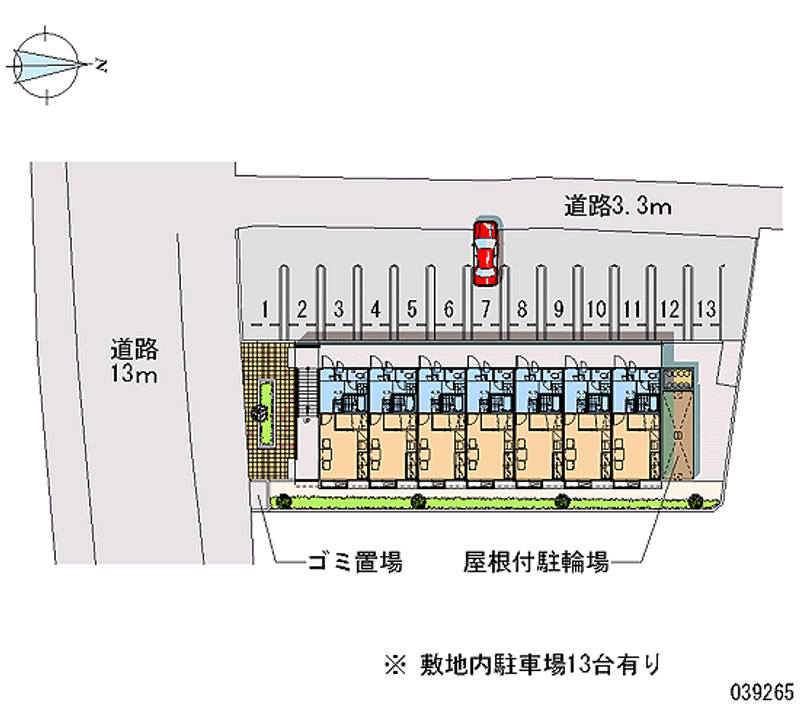 レオパレスウィスタリア壱番館 月極駐車場