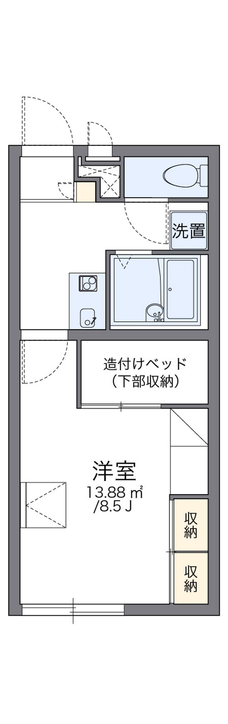 レオパレスシャーロット 間取図