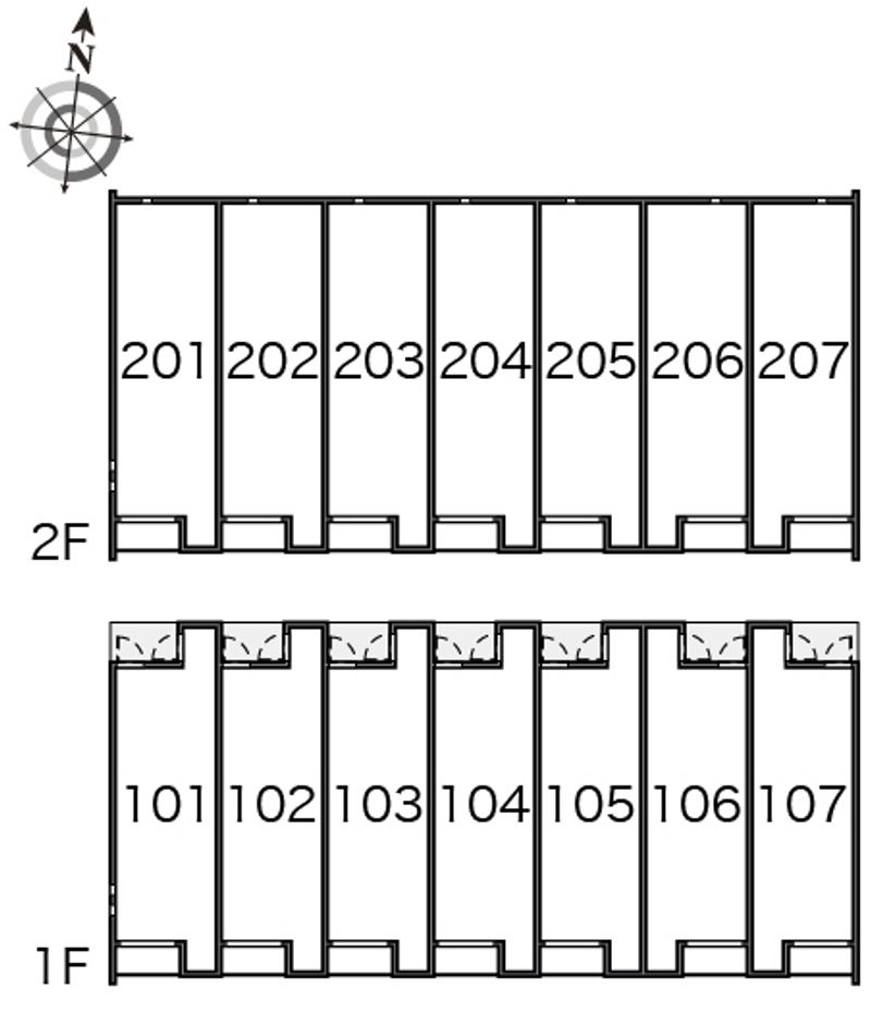 クレイノことぶきⅡ 間取配置図