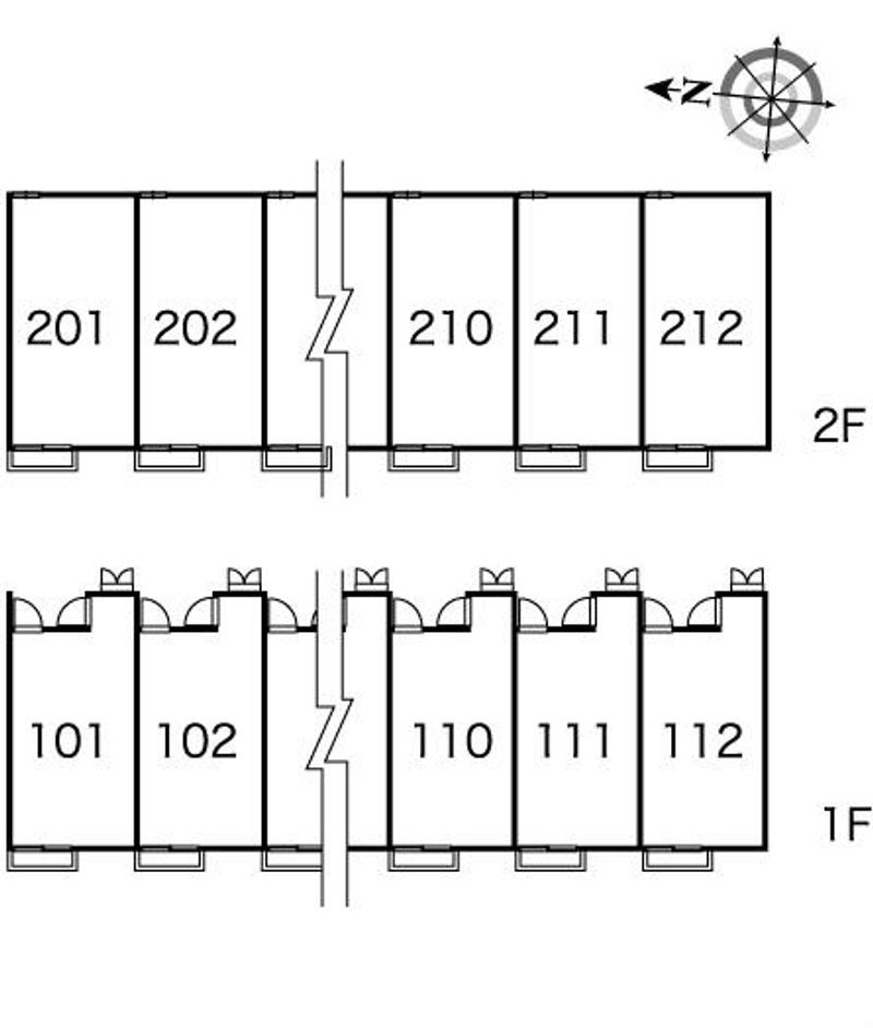 レオパレスＫ　ハウスⅠ 間取配置図