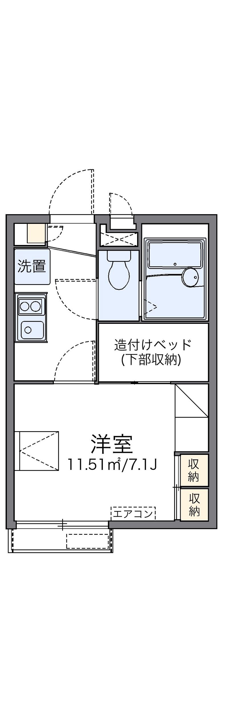 レオパレス戸部下 間取図