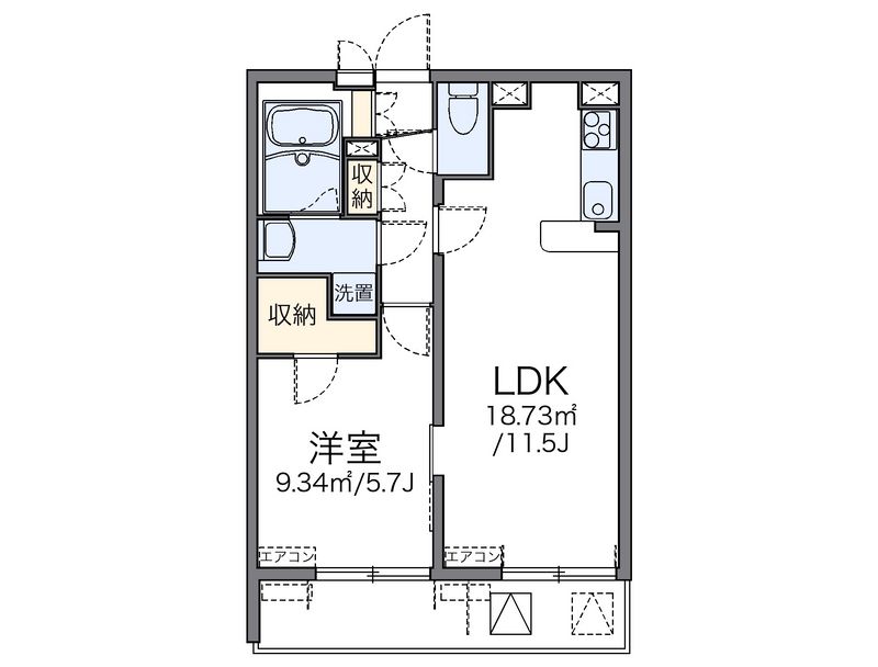 レオパレス三ヶ田 間取図