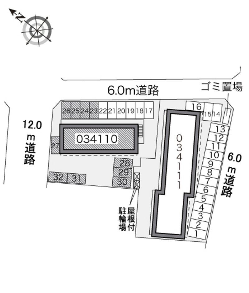 レオパレスＲＩＣＨＡＲＴ 配置図