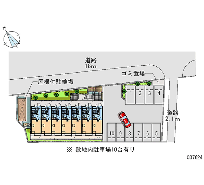 レオパレスドマーニ 月極駐車場