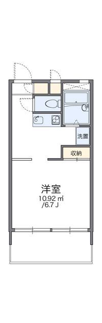 レオパレスパークサイド本城αⅡ 間取り図