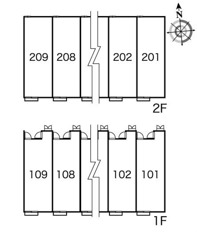 レオパレス髙樹グリーン友部Ⅰ 間取り配置図