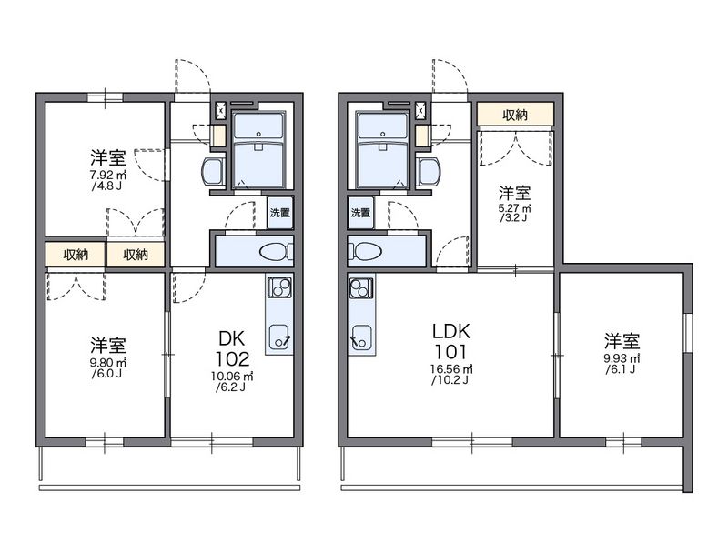 レオパレス城北Ｂ 間取図