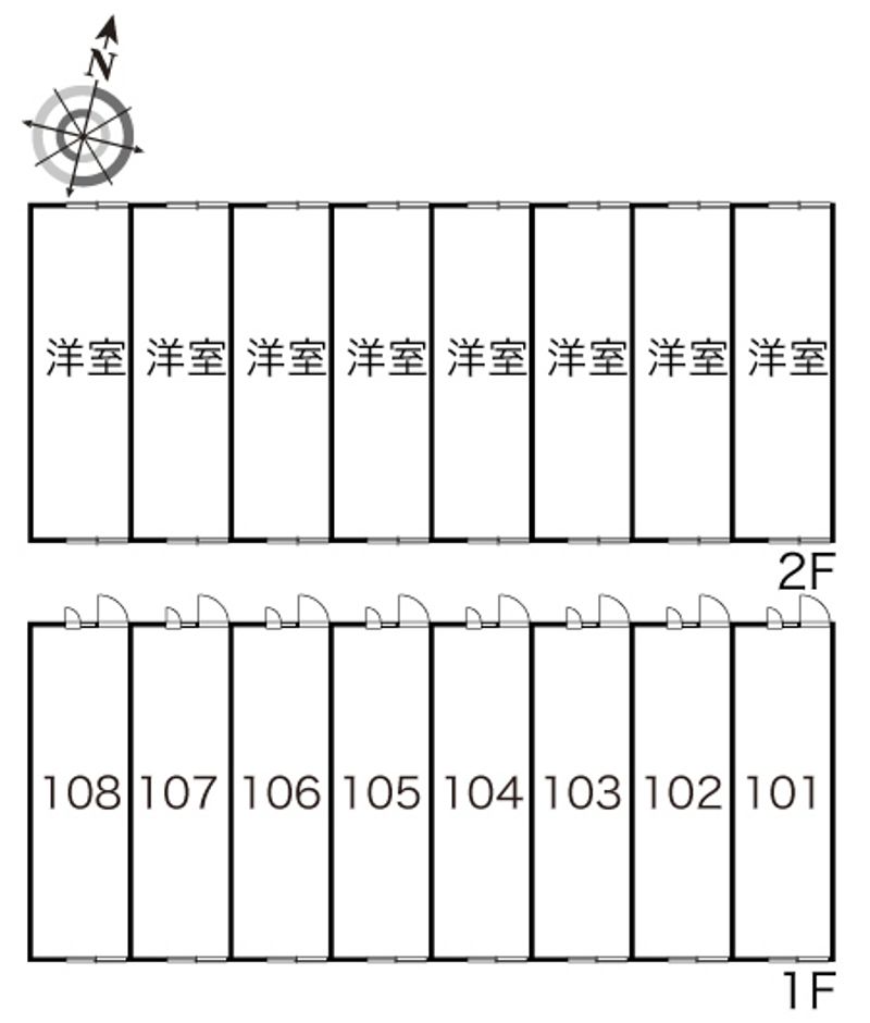 レオパレススプリングＡ 間取配置図
