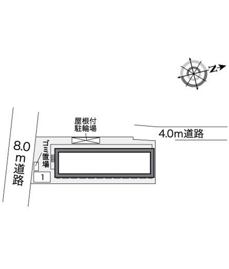 レオパレスメルベーユ　昭和 配置図