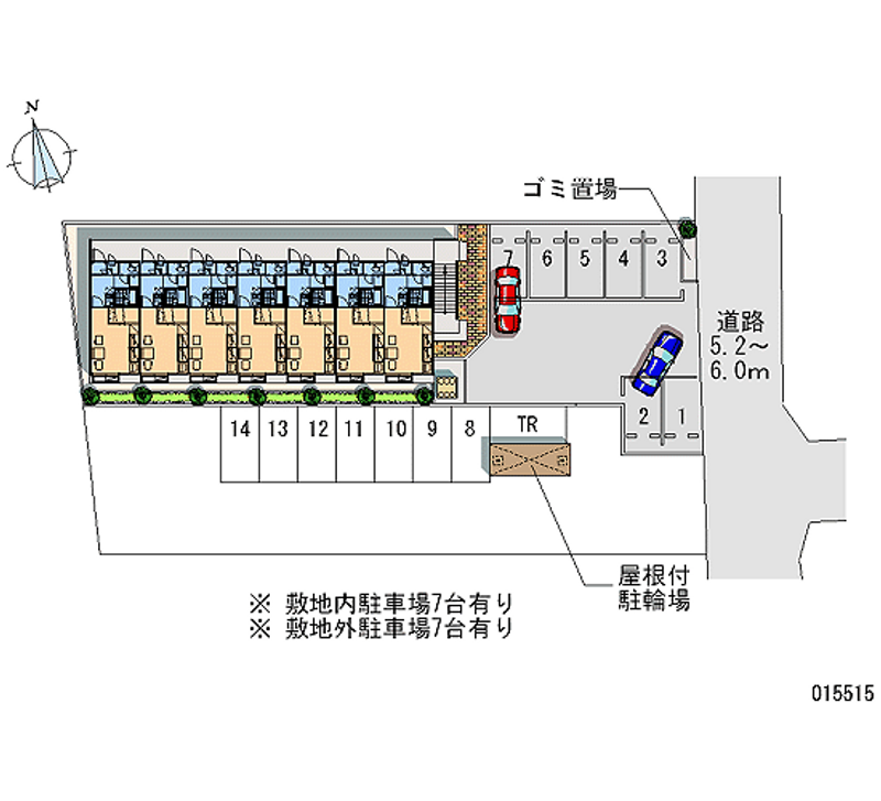 レオパレスリバーアイランド 月極駐車場