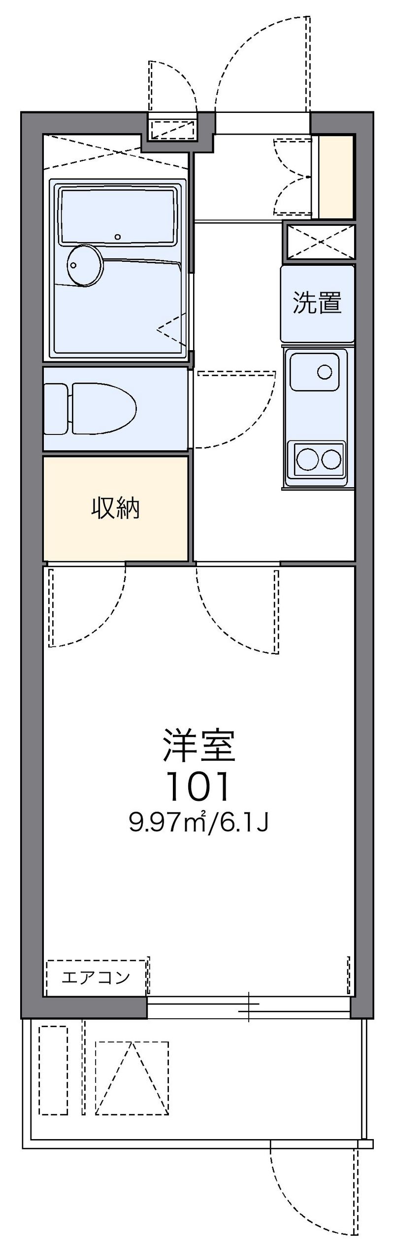 レオパレス南金田 間取図