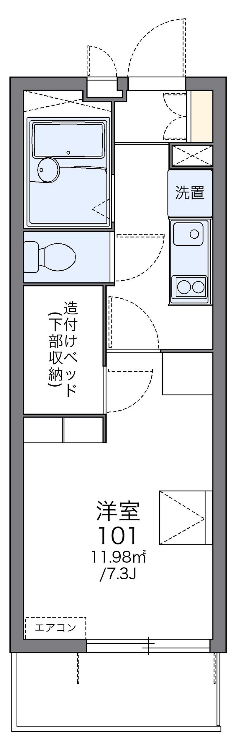 レオパレスエムズコート南丹 間取図