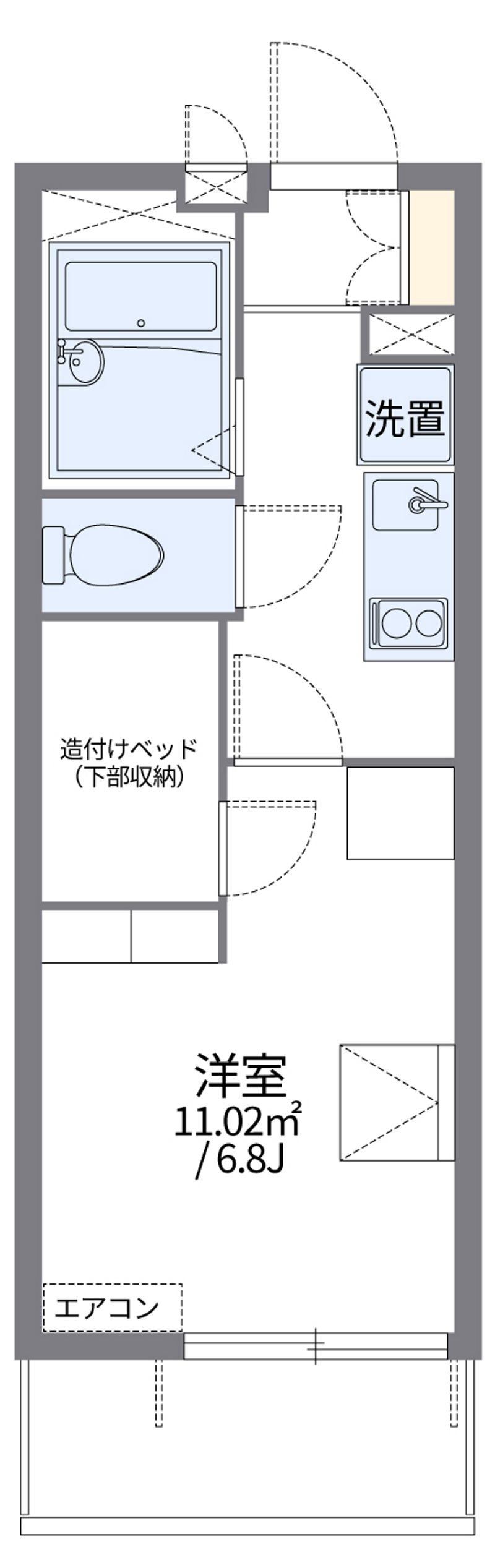 レオパレスＡＬＦＡＣＩＴＹ　Ｋ 間取図