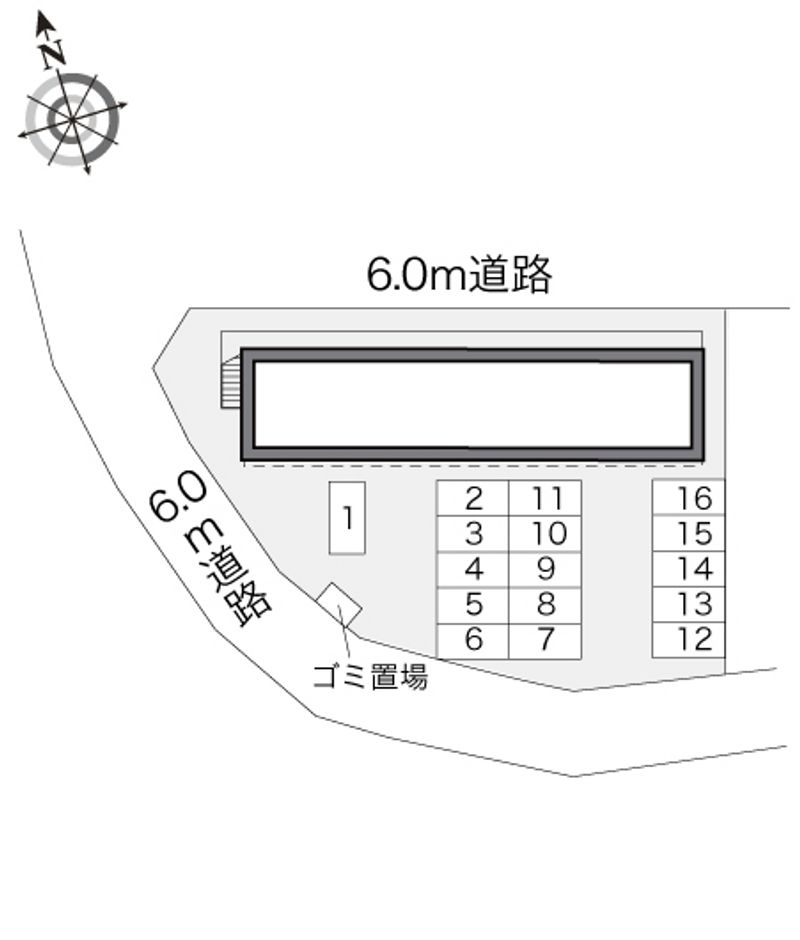 レオパレスシャルマン−Ⅰ 配置図