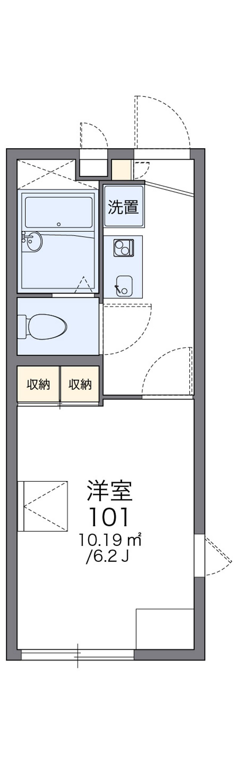 レオパレスベルソー 間取図