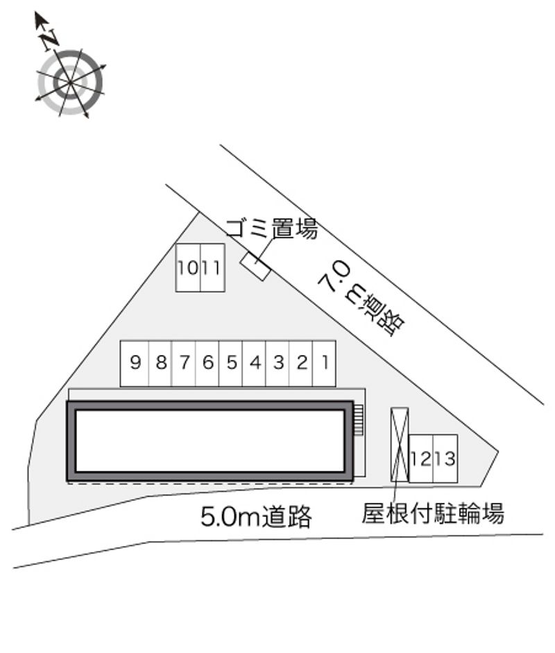 レオパレスアルカンシェル藤阪 配置図